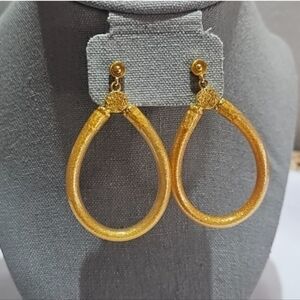 Buddha Bangles Womens Earrings. Gold Color
